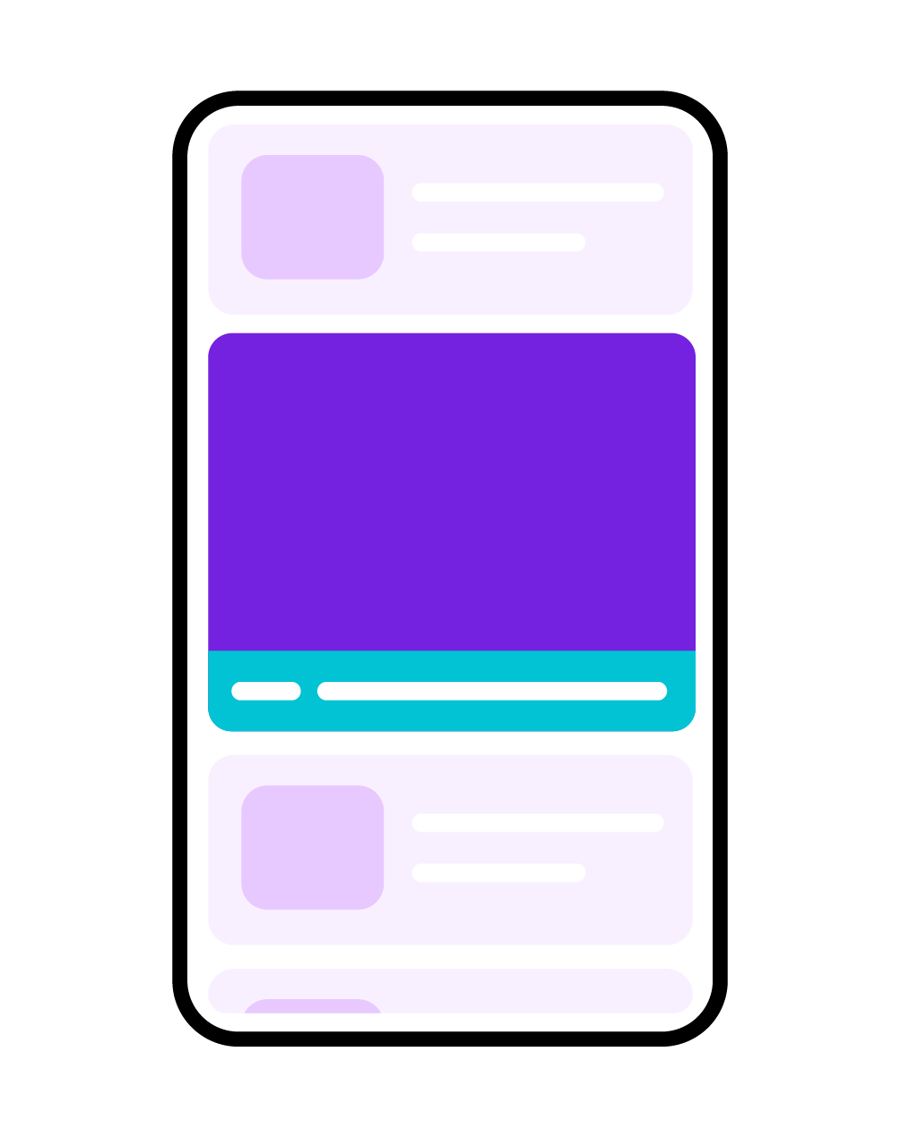 Native ad format mockup